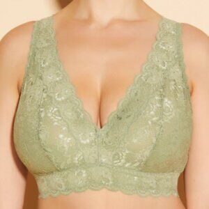 Cosabella Never Say Never Super Curvy Plungie Longline Bralette Nile Mist Small